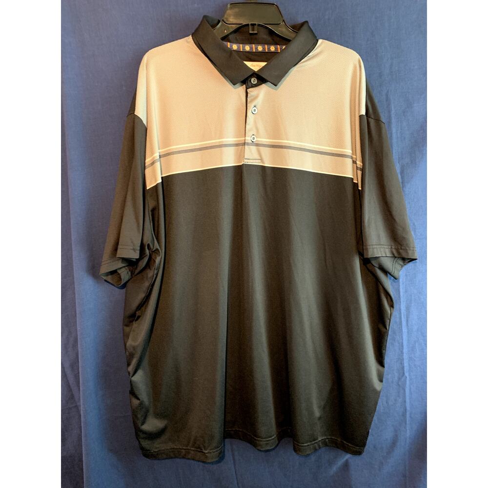 Men's Polo Ben Hogan Golf Shirt Black and Gray Size XXXL